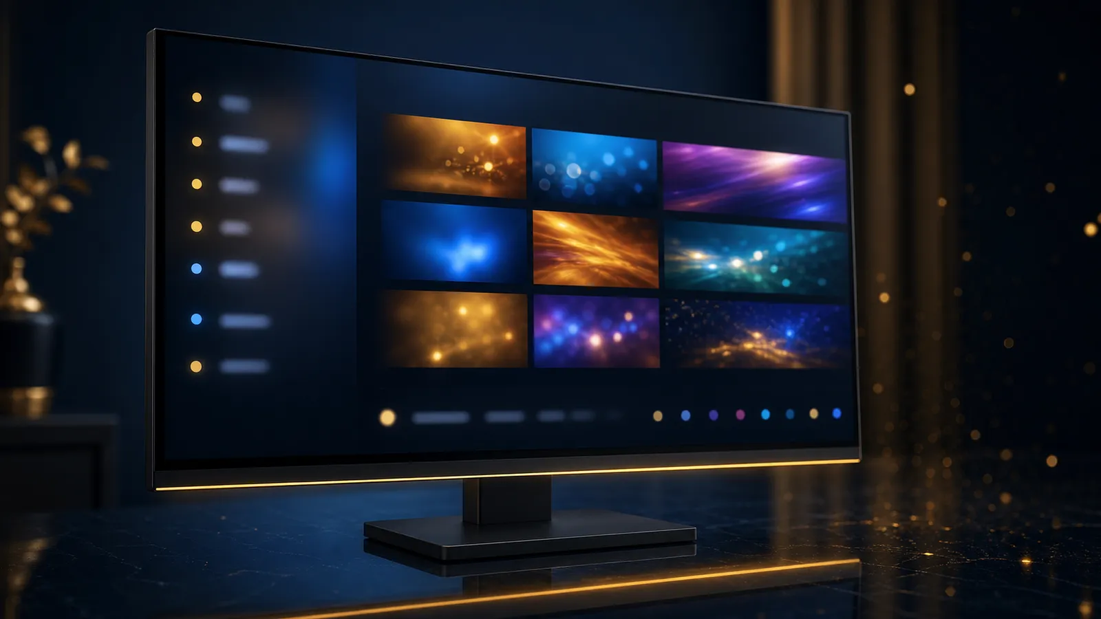 Application IPTV pour PC Windows : lecteur avec interface et grille de contenus